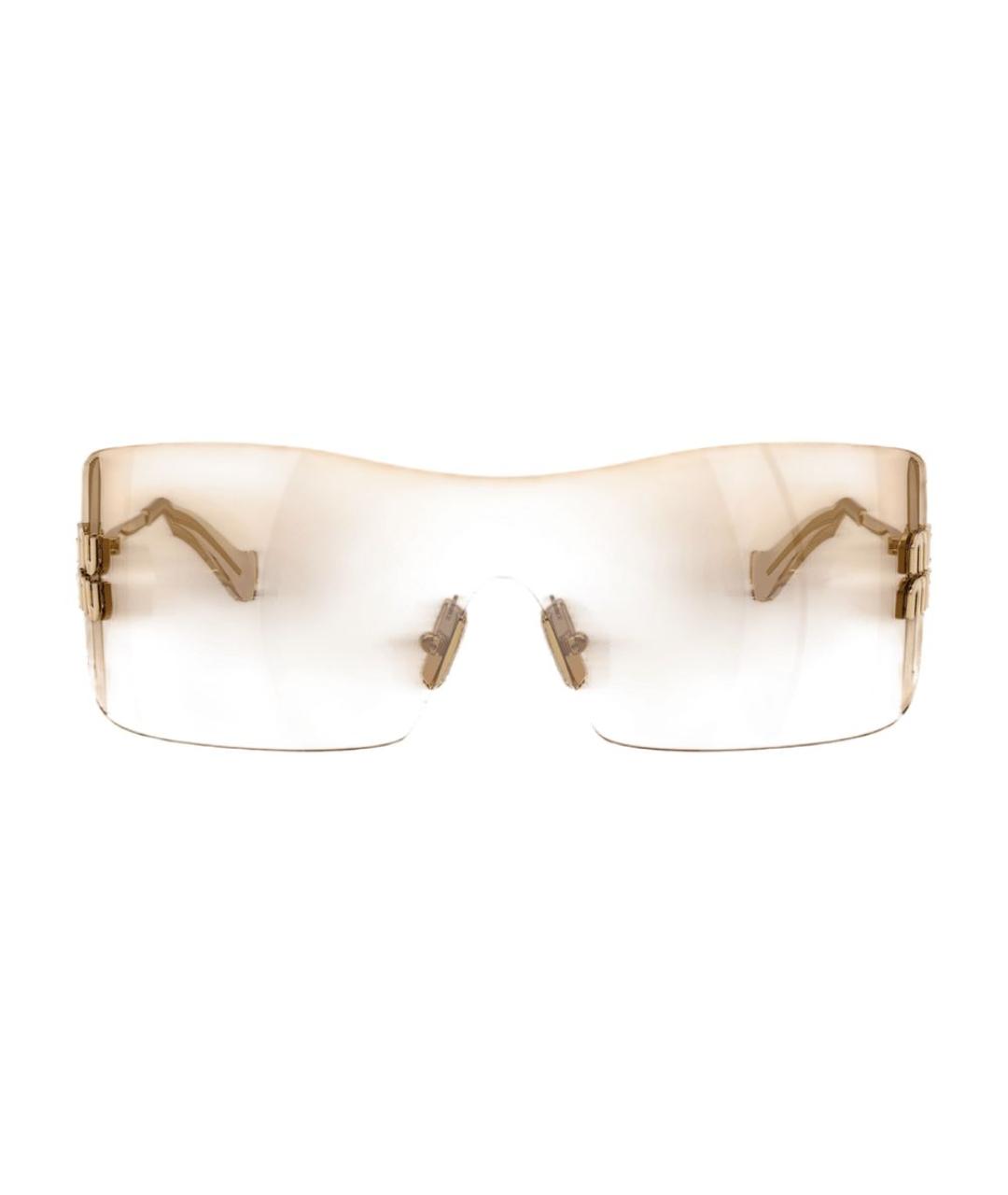 MIU MIU Золотые солнцезащитные очки, фото 1