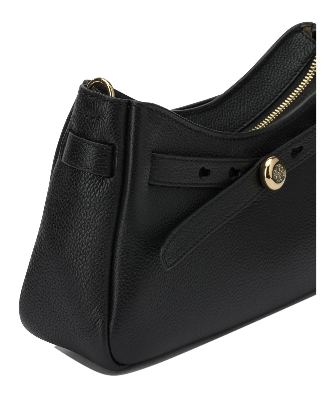 TORY BURCH Черная кожаная сумка через плечо, фото 4