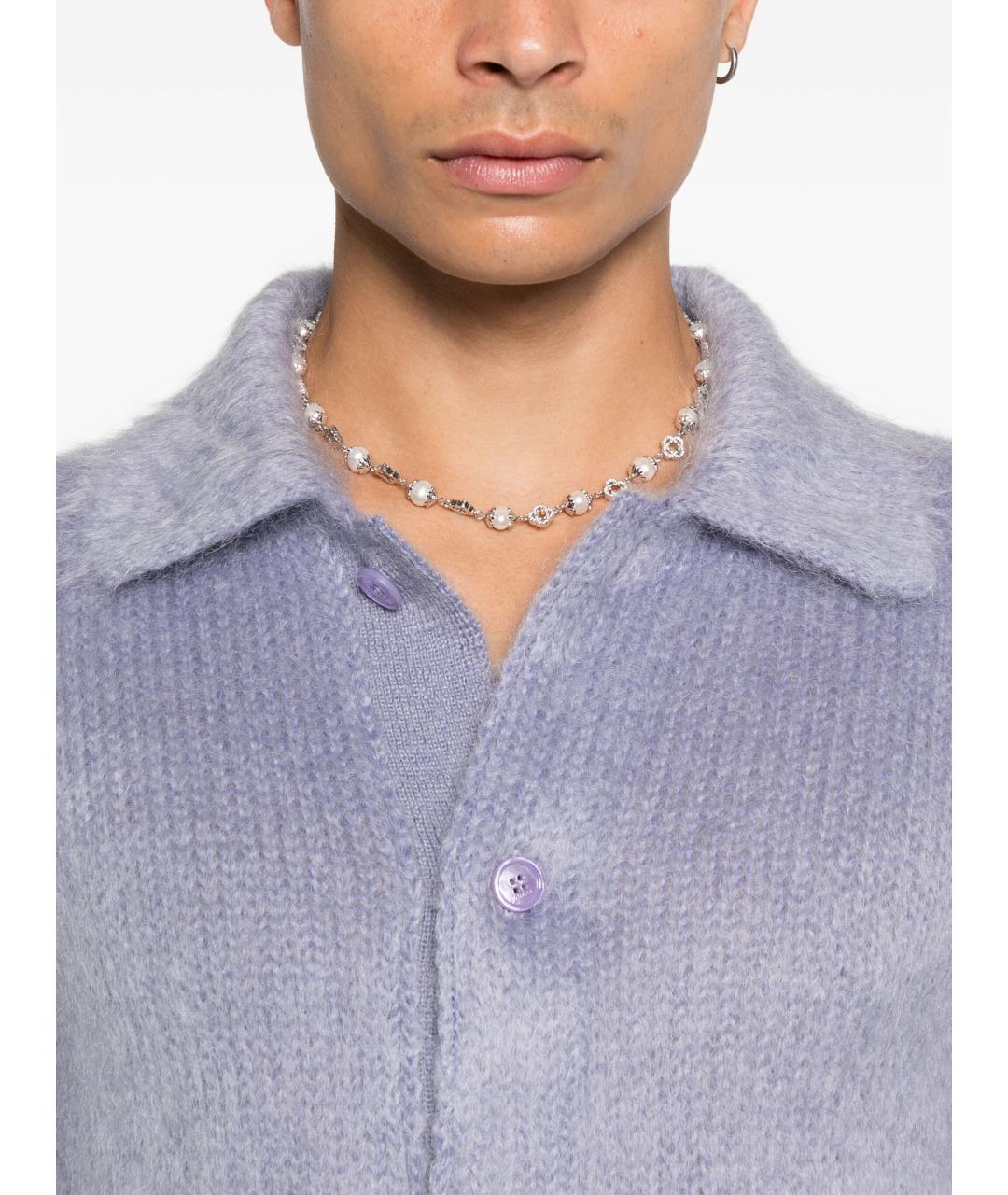 GUCCI Фиолетовый шерстяной кардиган, фото 5