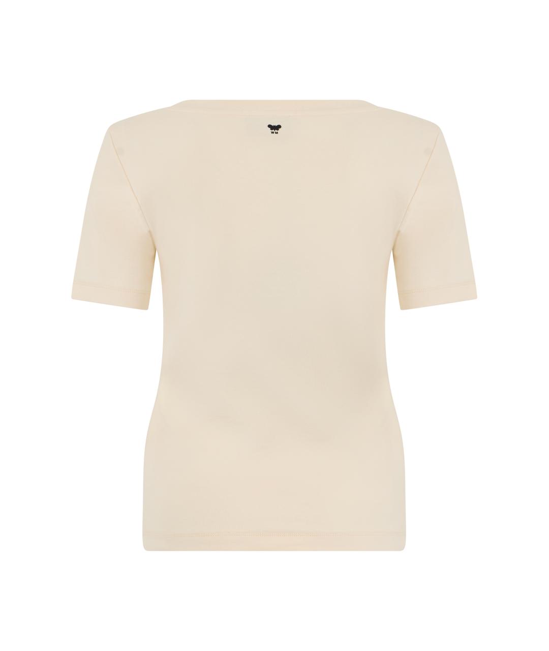 WEEKEND MAX MARA Бежевая хлопковая футболка, фото 2