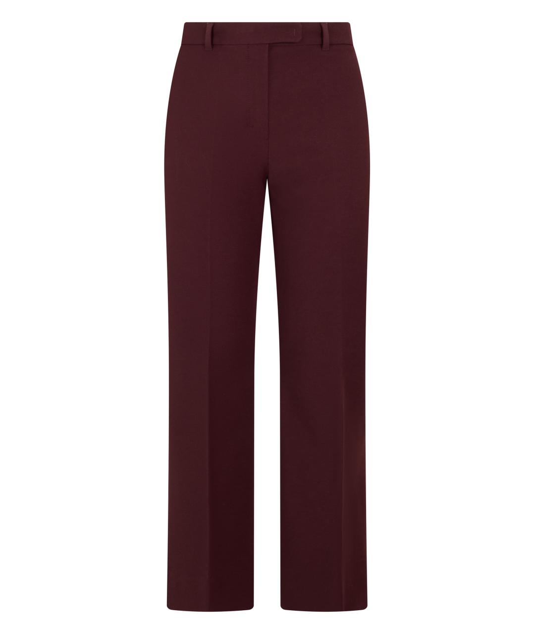'S MAX MARA Коричневые хлопковые прямые брюки, фото 1