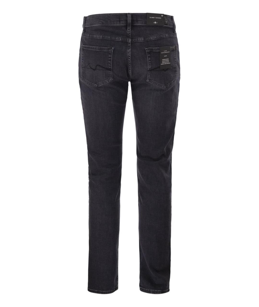 7 FOR ALL MANKIND Черные хлопко-эластановые джинсы скинни, фото 2