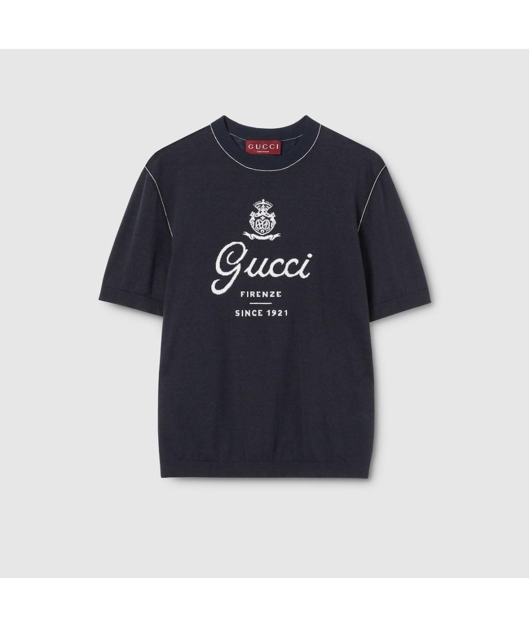 GUCCI Синий шерстяной джемпер / свитер, фото 1