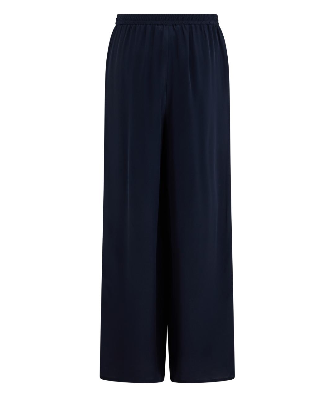 MAX MARA Синие шелковые прямые брюки, фото 2