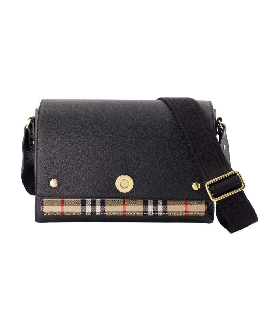 BURBERRY Черная кожаная сумка через плечо, фото 1