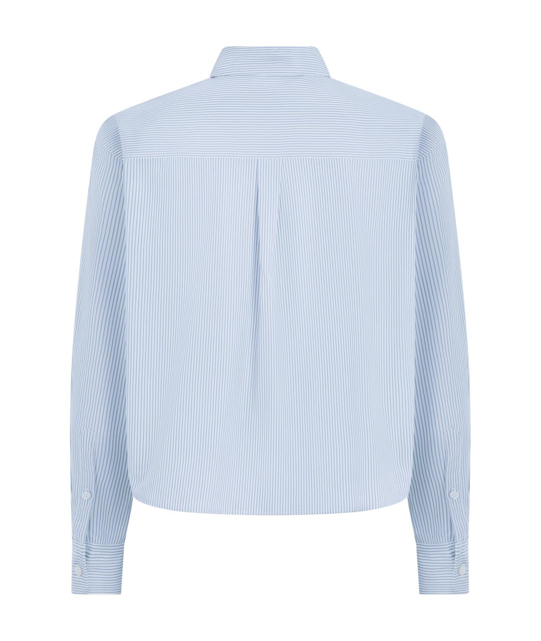 WEEKEND MAX MARA Голубая хлопковая рубашка, фото 2