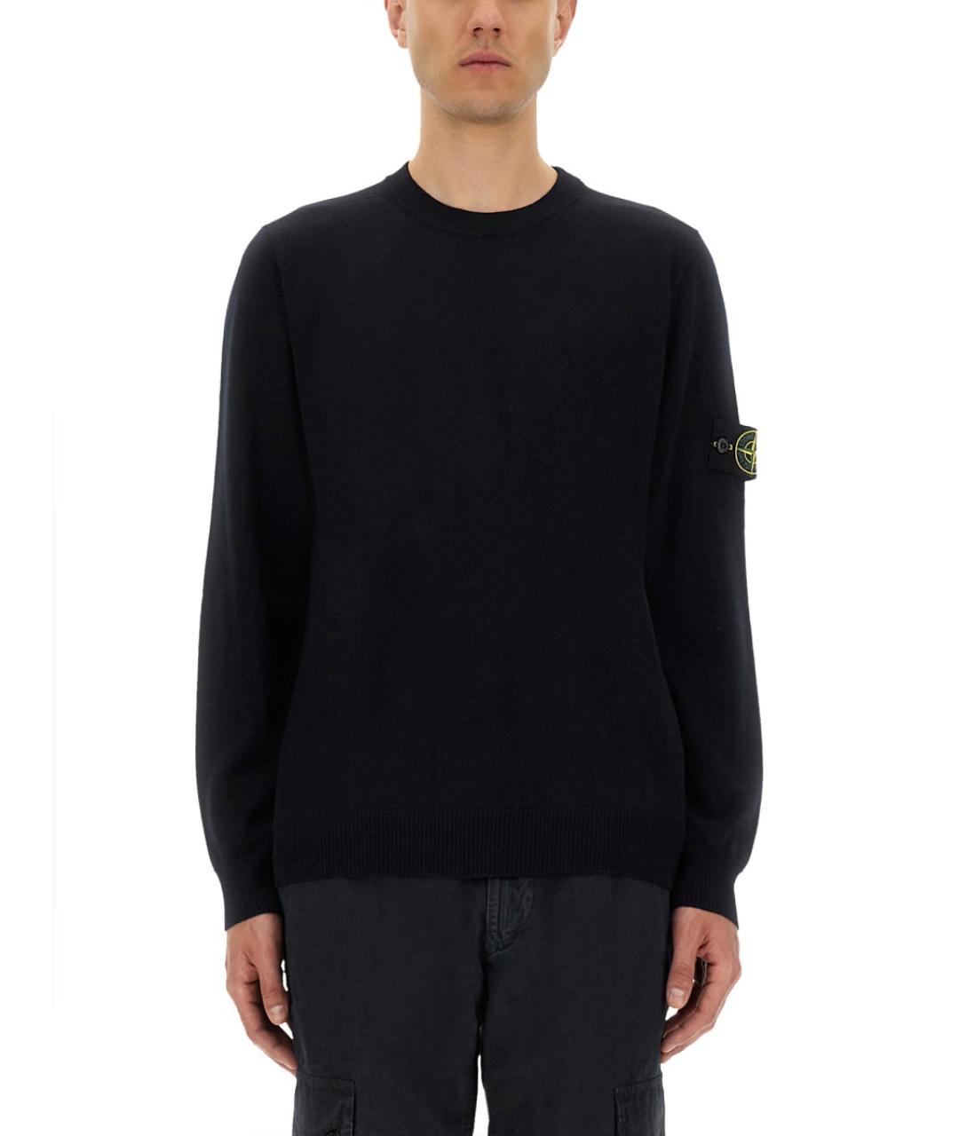 STONE ISLAND Синий шерстяной джемпер / свитер, фото 3