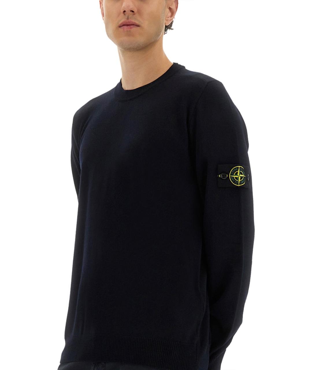 STONE ISLAND Синий шерстяной джемпер / свитер, фото 2