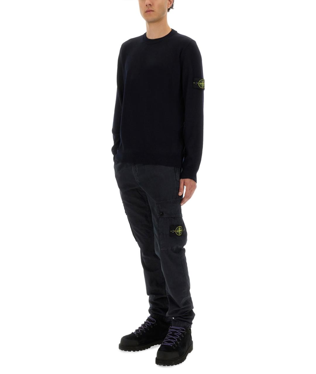 STONE ISLAND Синий шерстяной джемпер / свитер, фото 4