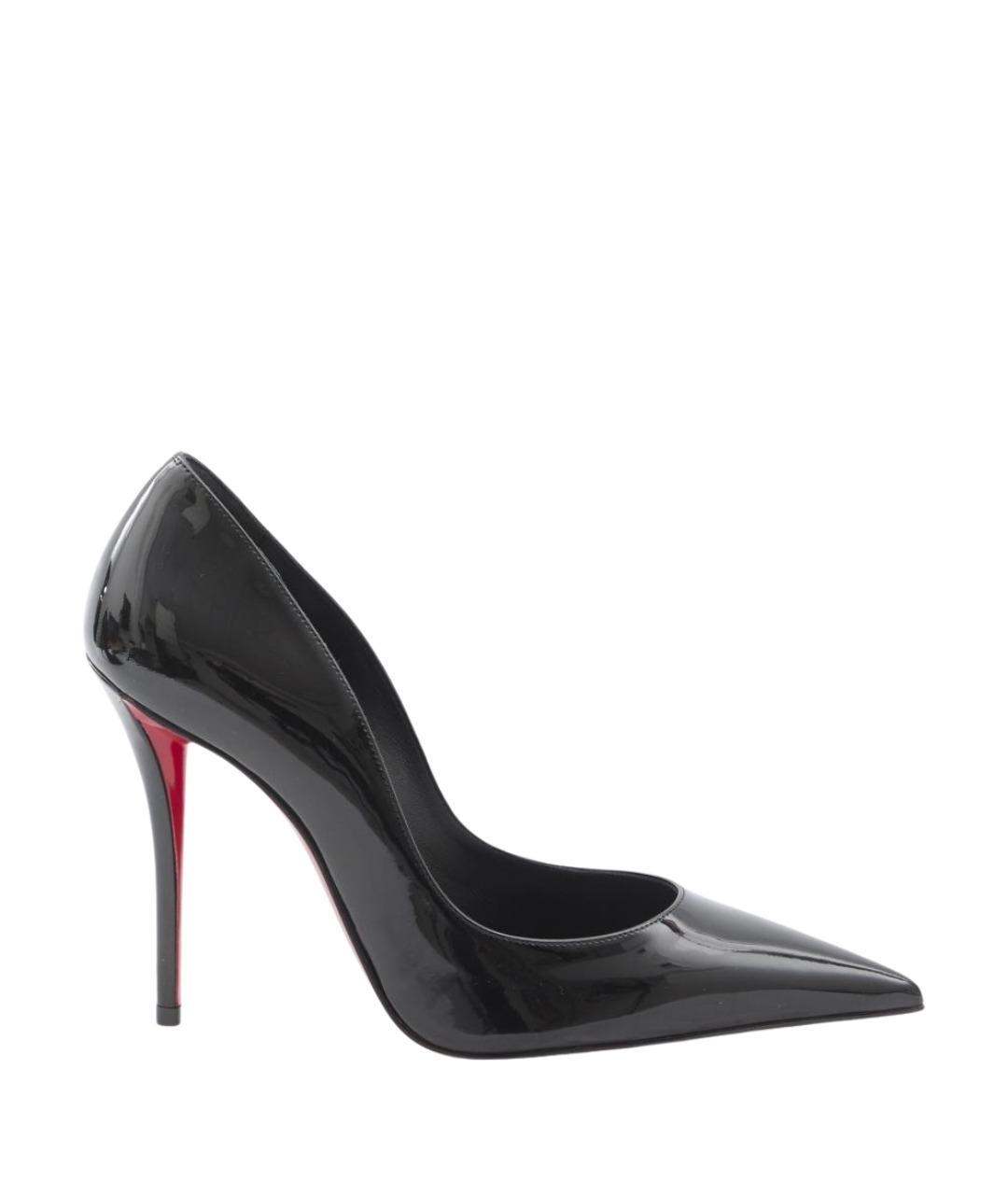 CHRISTIAN LOUBOUTIN Черные кожаные туфли, фото 1