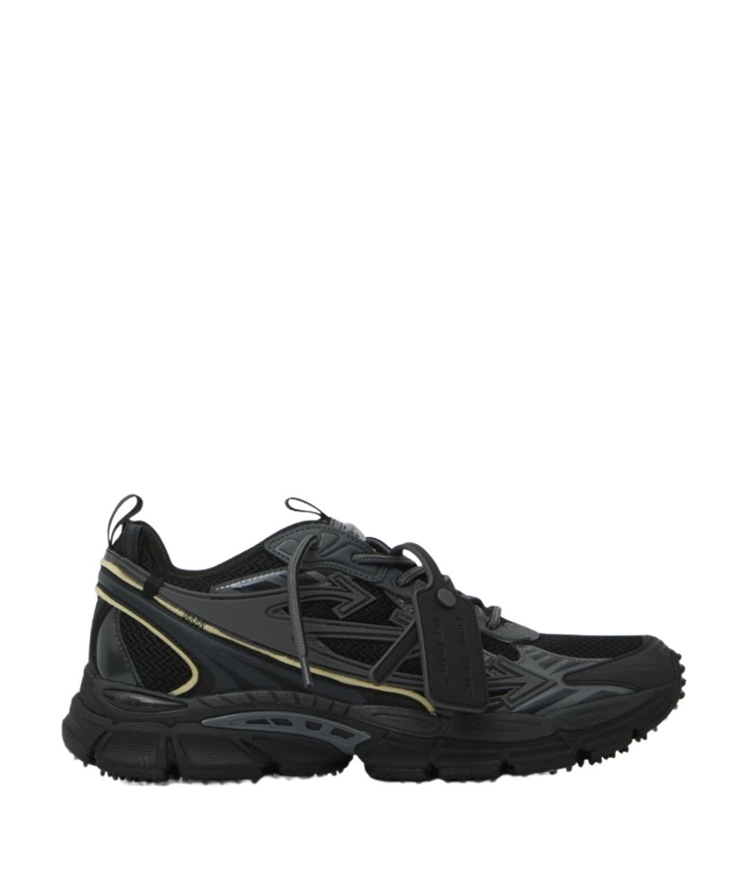 OFF-WHITE Черные текстильные низкие кроссовки / кеды, фото 1