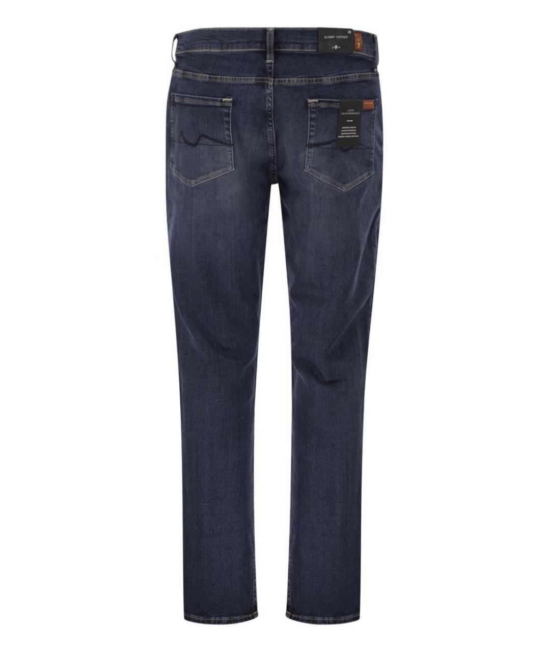 7 FOR ALL MANKIND Темно-синие хлопковые джинсы скинни, фото 2