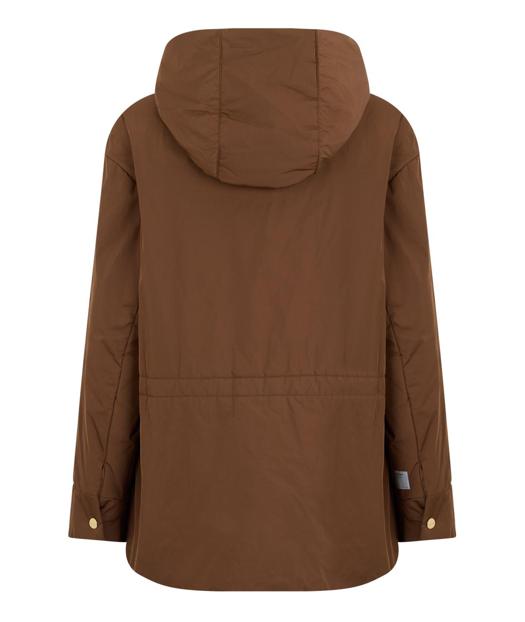 'S MAX MARA Коричневая полиэстеровая куртка, фото 2