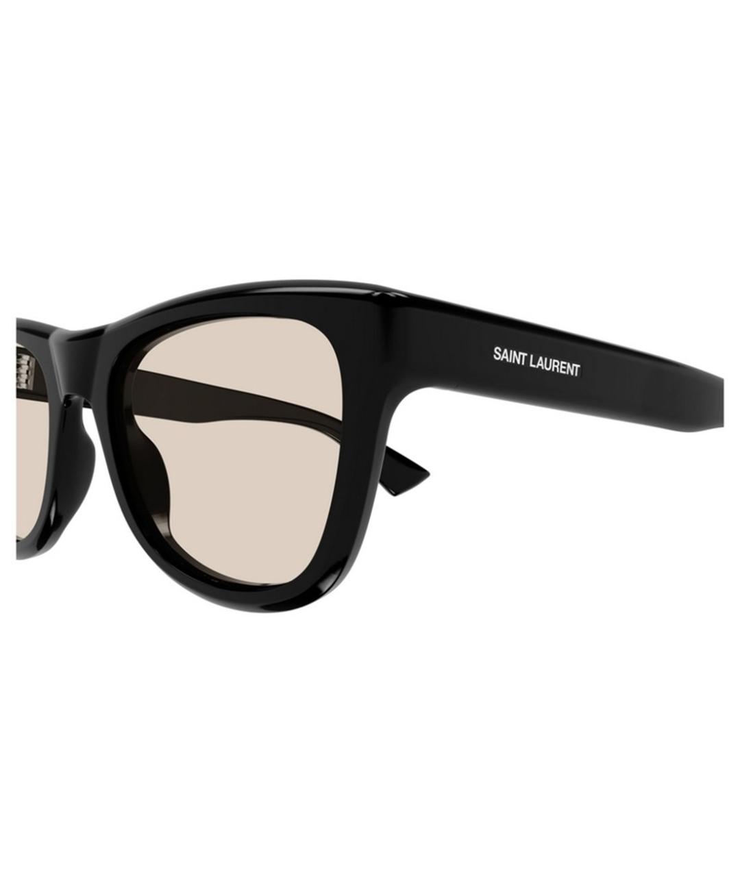 SAINT LAURENT Черные пластиковые солнцезащитные очки, фото 3