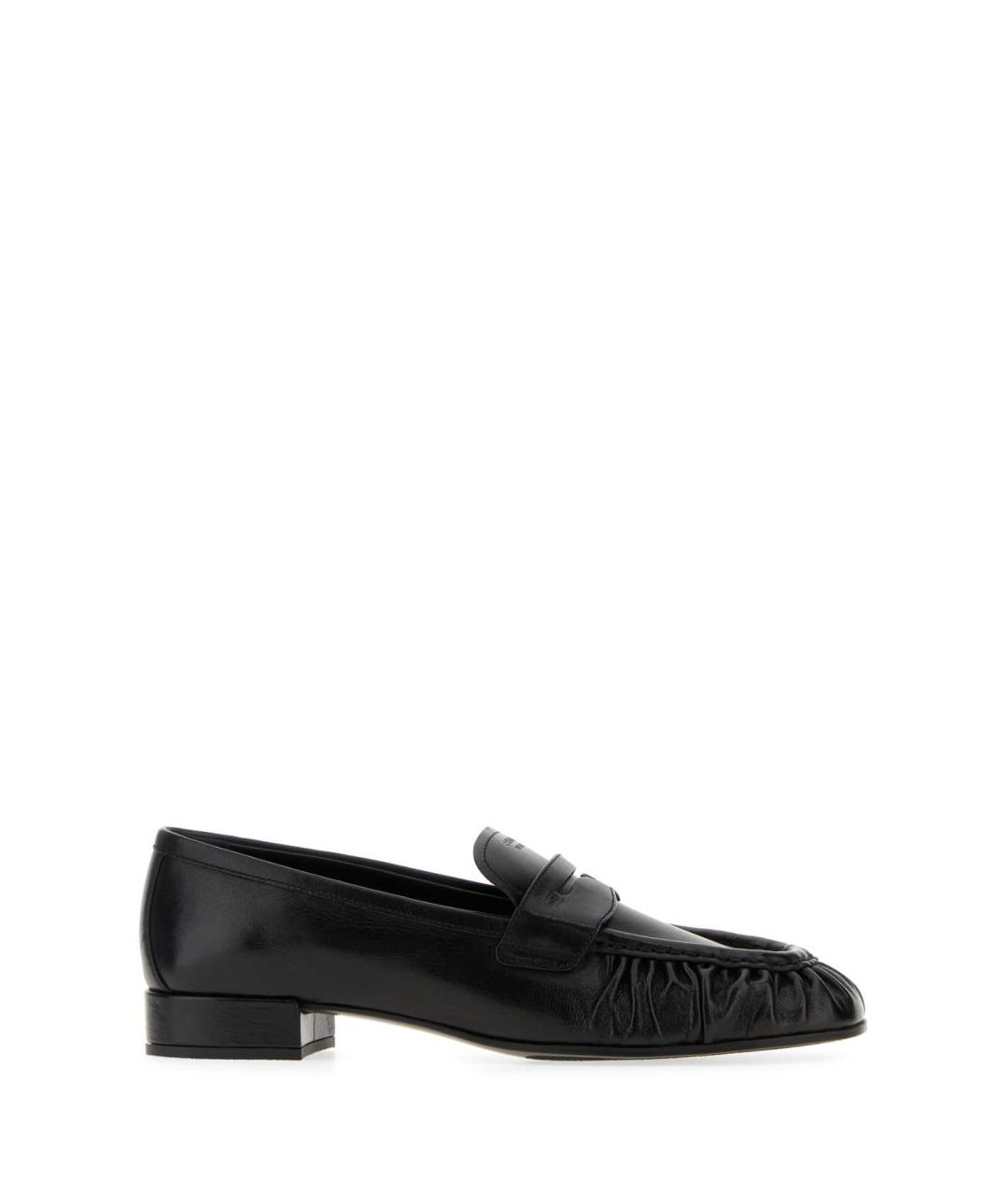 PRADA Черные кожаные лоферы, фото 1