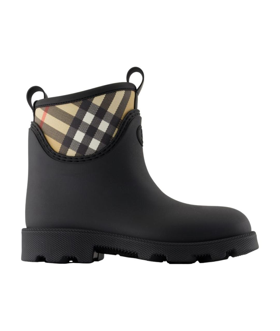 BURBERRY Черные резиновые сапоги, фото 1