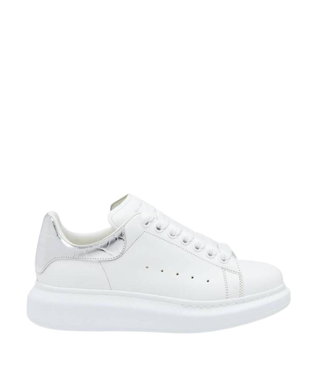 ALEXANDER MCQUEEN Белые кожаные кроссовки, фото 1