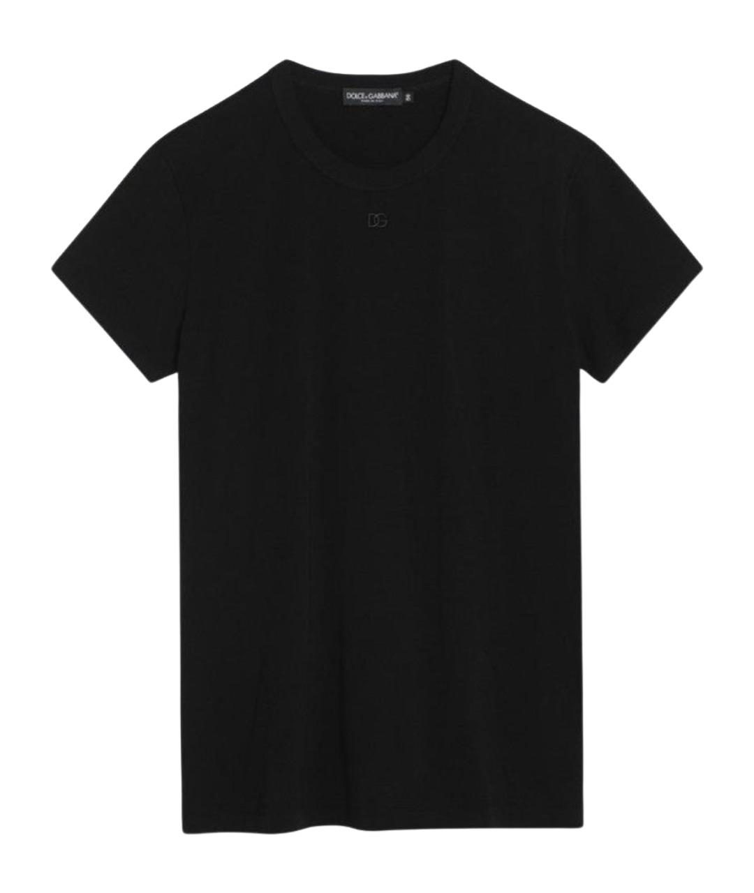 DOLCE&GABBANA Черная хлопковая футболка, фото 1