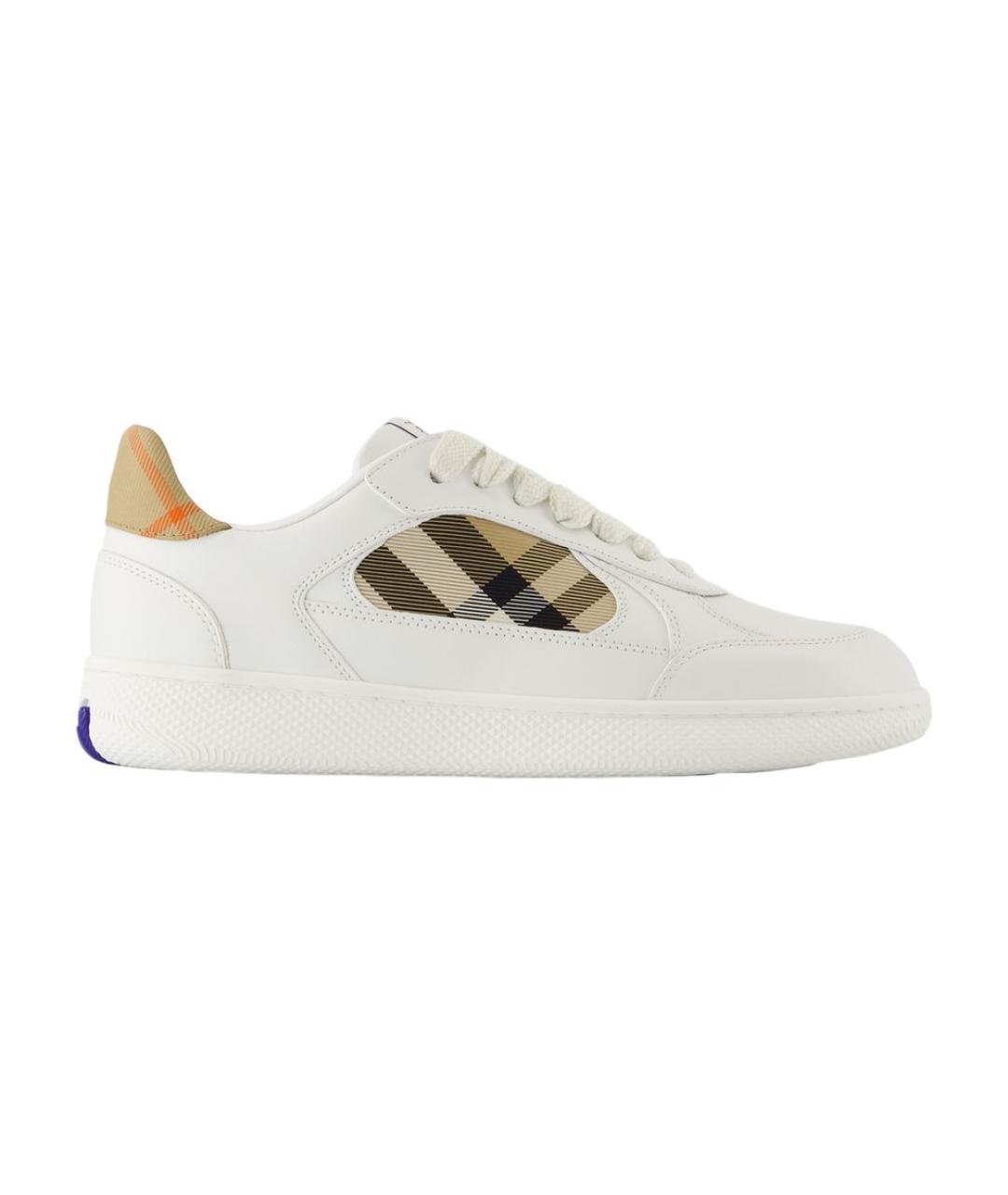 BURBERRY Белые кожаные кеды, фото 1
