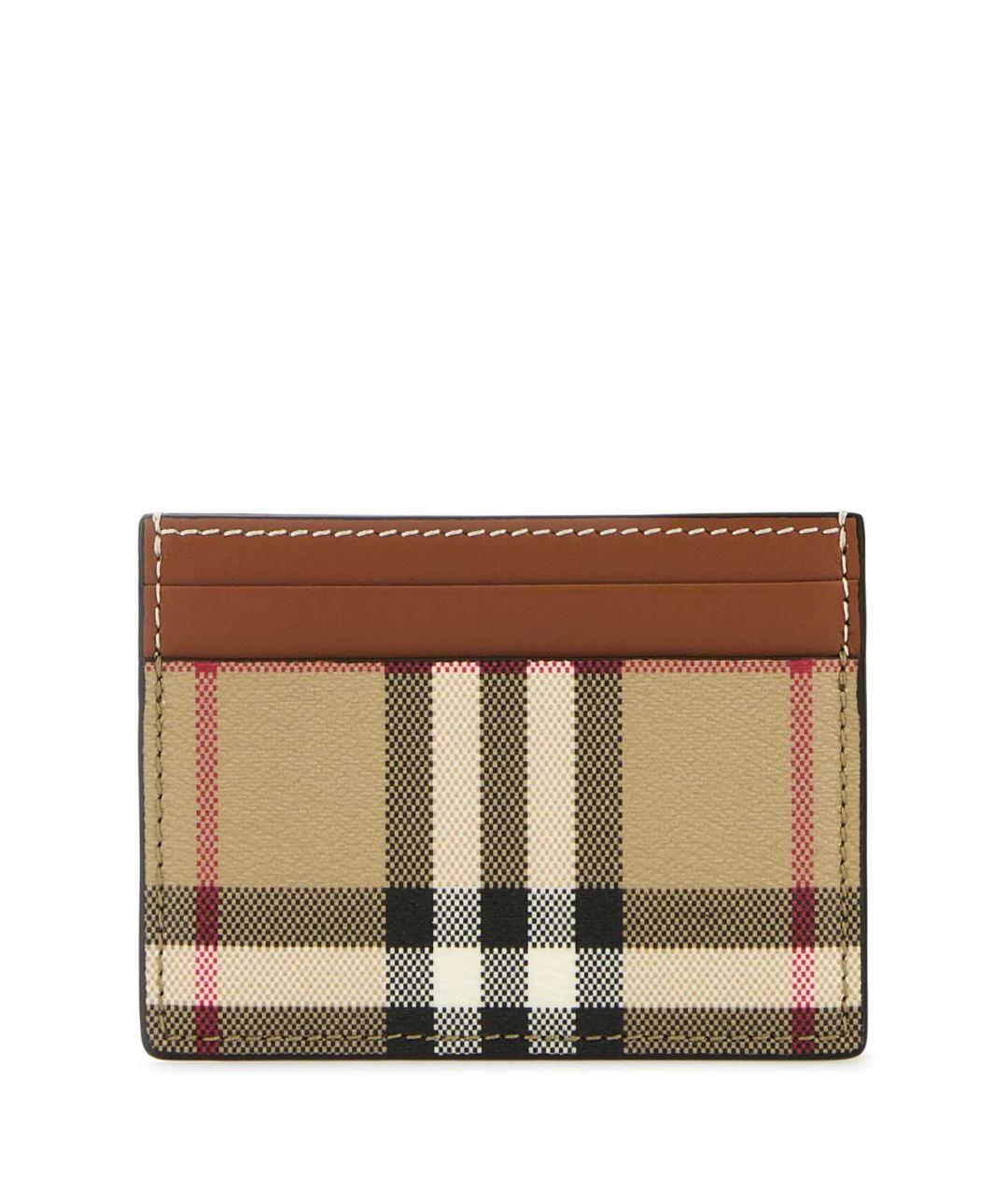 BURBERRY Бежевый полиуретановый кардхолдер, фото 1