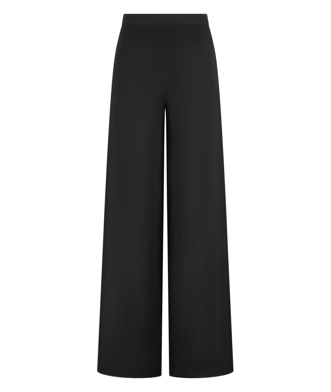 MAX MARA STUDIO Черные вискозные прямые брюки, фото 2