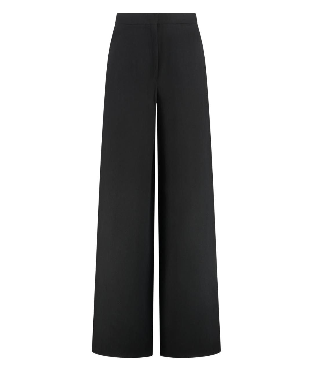 MAX MARA STUDIO Черные вискозные прямые брюки, фото 1