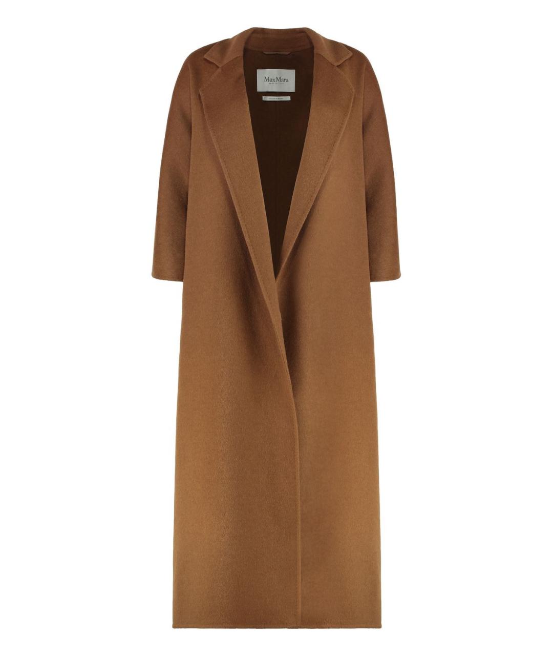 MAX MARA Коричневое шерстяное пальто, фото 1