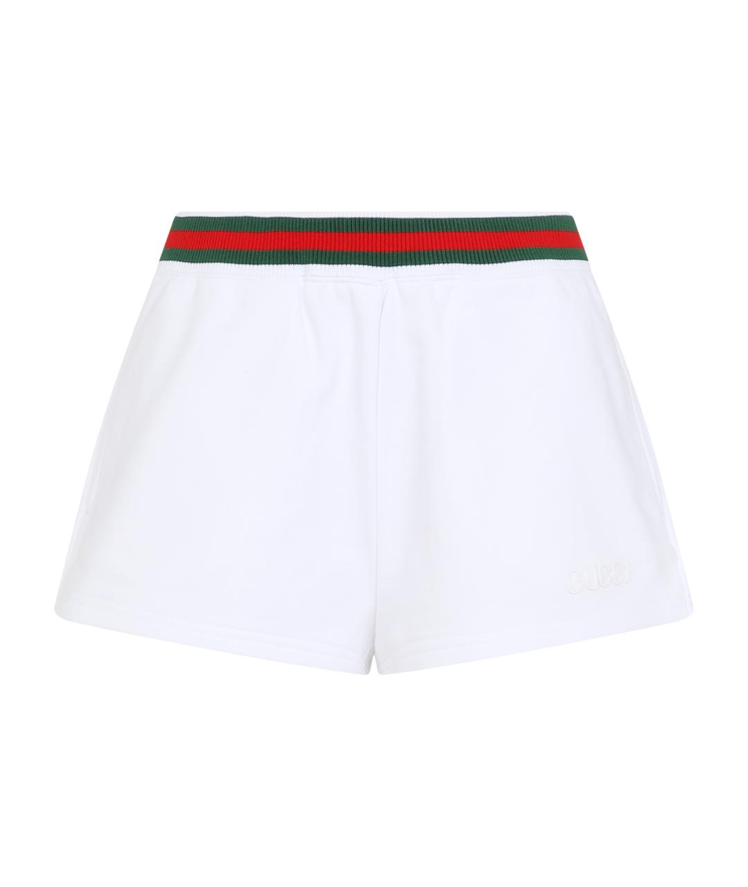 GUCCI Белые хлопковые шорты, фото 1