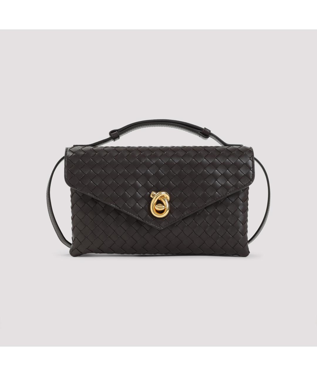 BOTTEGA VENETA Коричневая кожаная сумка через плечо, фото 2