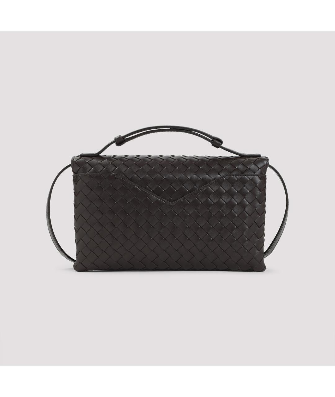 BOTTEGA VENETA Коричневая кожаная сумка через плечо, фото 3
