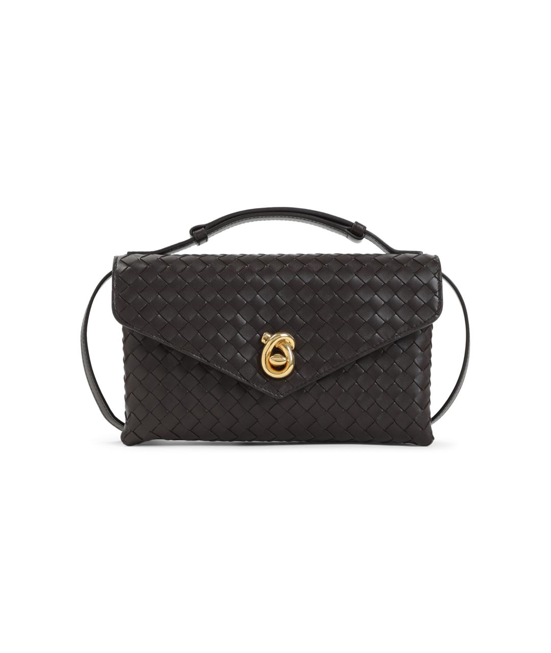 BOTTEGA VENETA Коричневая кожаная сумка через плечо, фото 1