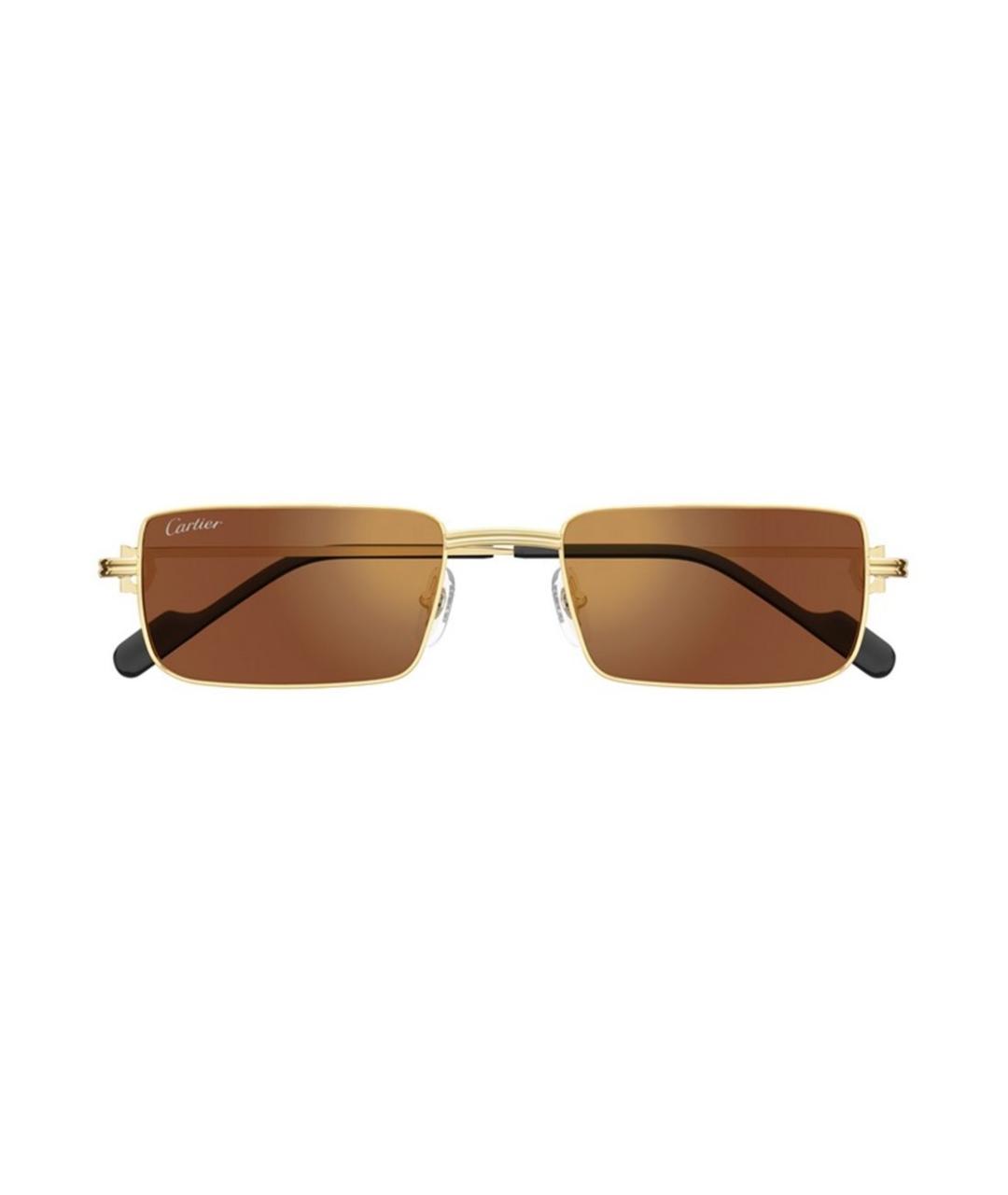 CARTIER Золотые металлические солнцезащитные очки, фото 2
