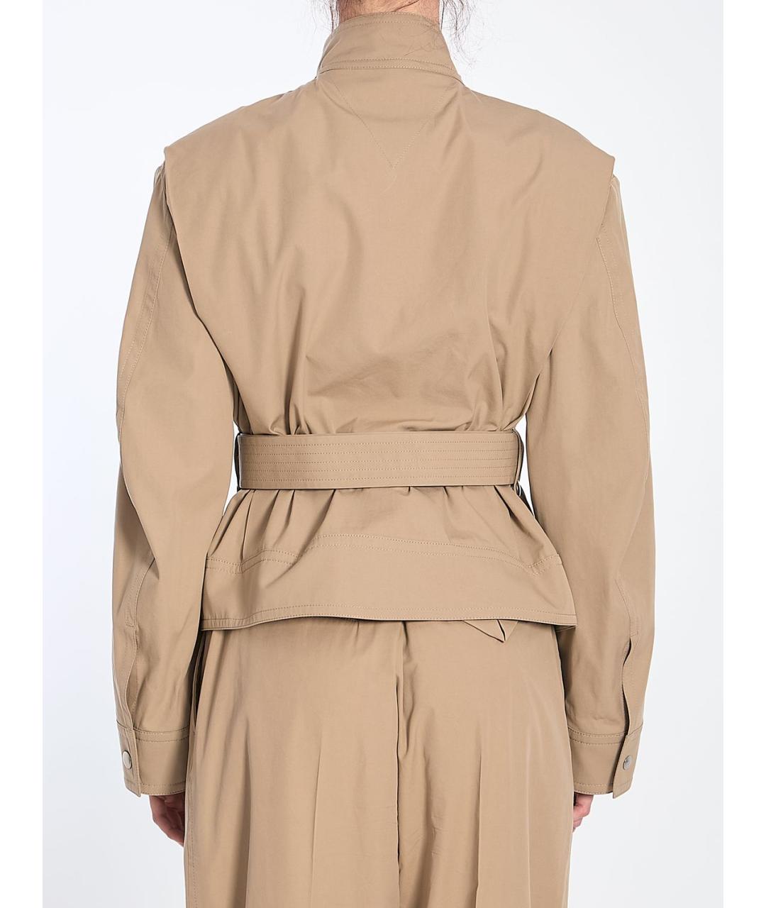 BOTTEGA VENETA Бежевая хлопковая куртка, фото 4