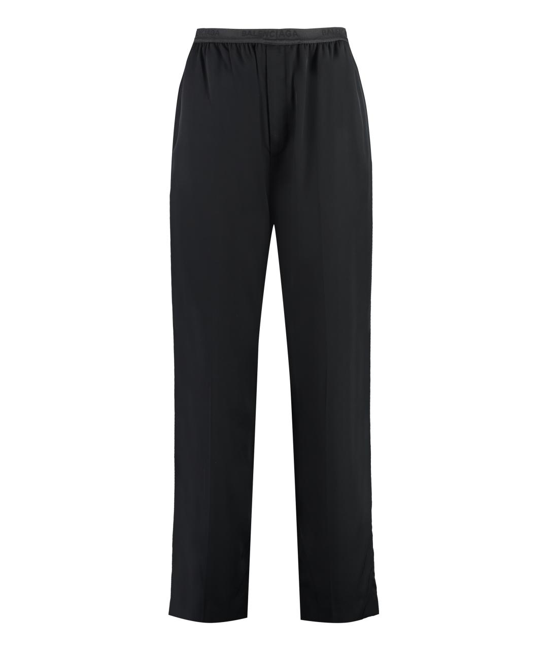 BALENCIAGA Черные хлопковые повседневные брюки, фото 1