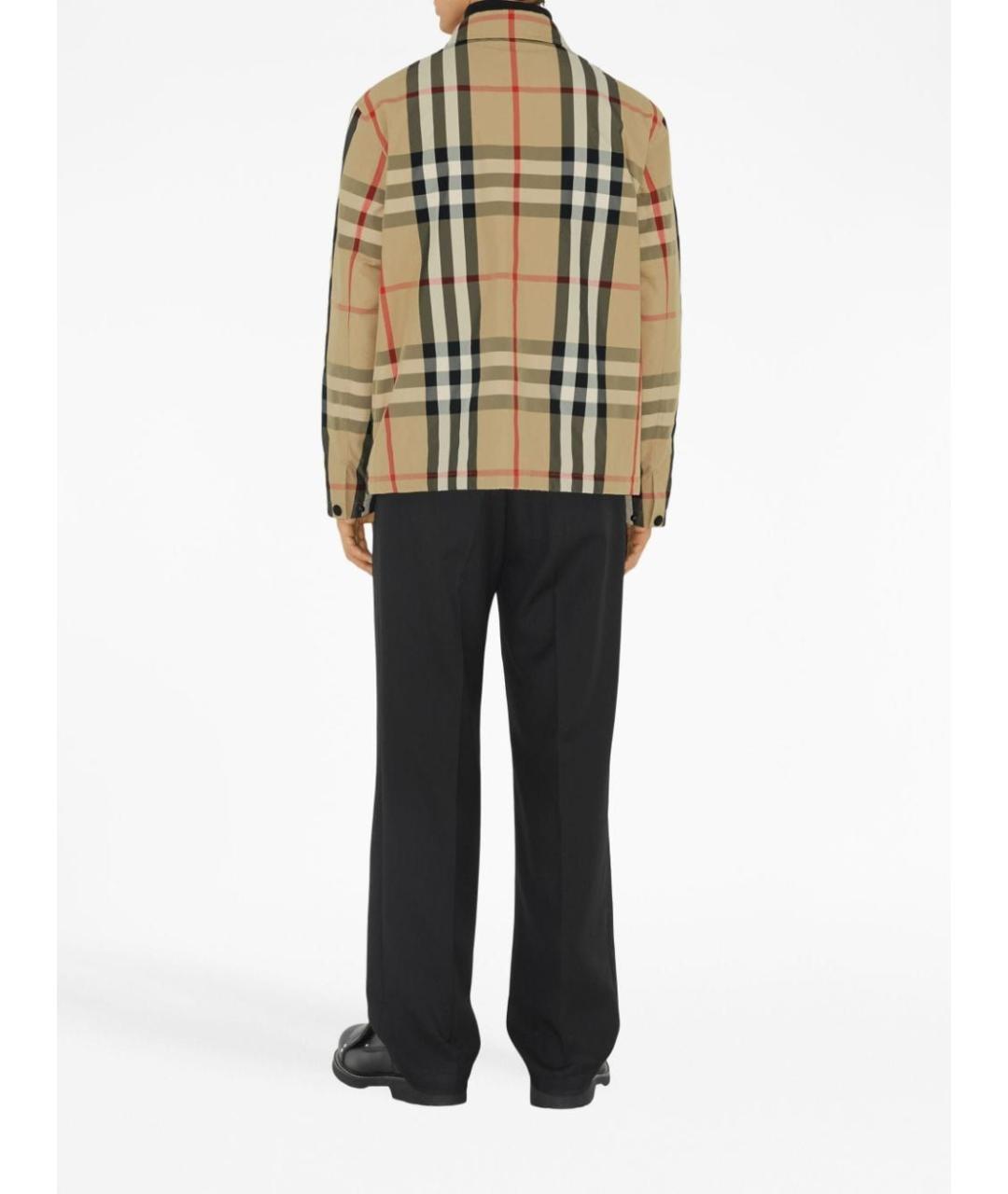 BURBERRY Бежевая полиамидовая куртка, фото 4