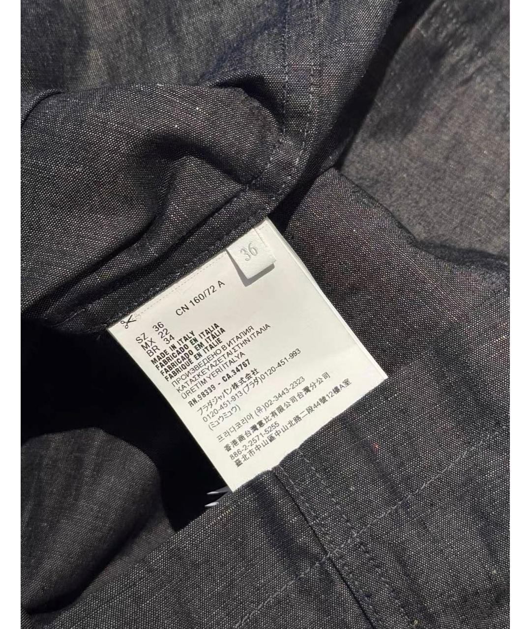 PRADA Черная деним куртка, фото 4