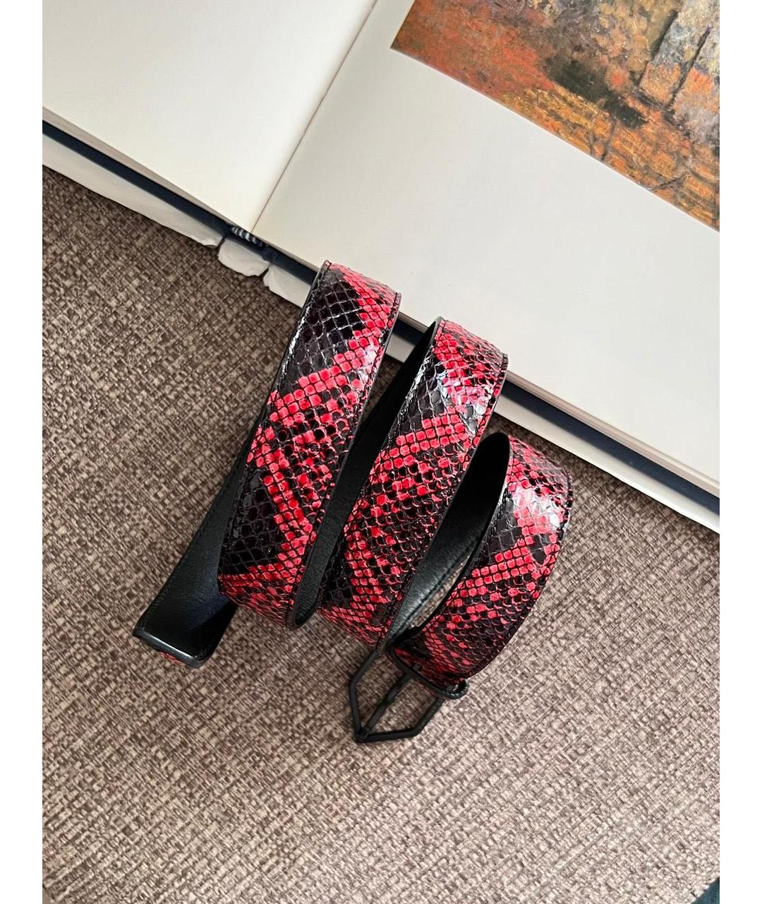 SAINT LAURENT Красный ремень, фото 9