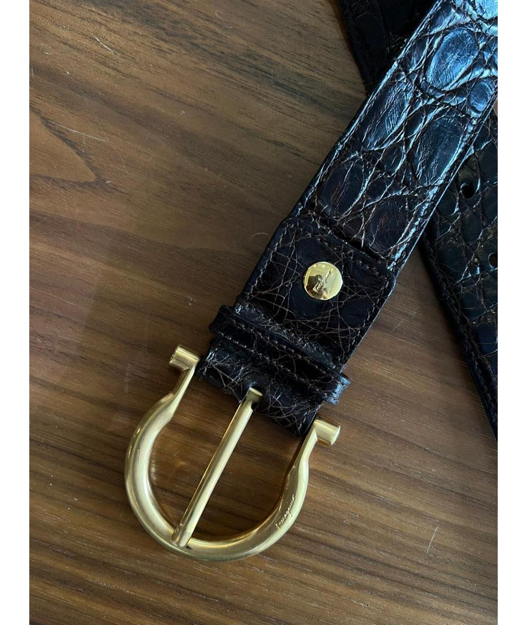 FERRAGAMO Черный ремень, фото 3