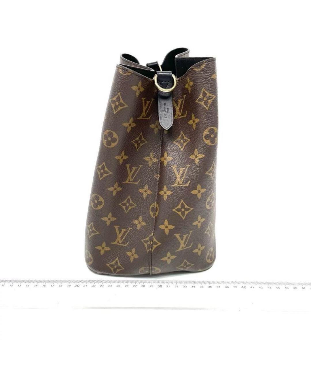 LOUIS VUITTON Коричневая сумка тоут из канвы, фото 3