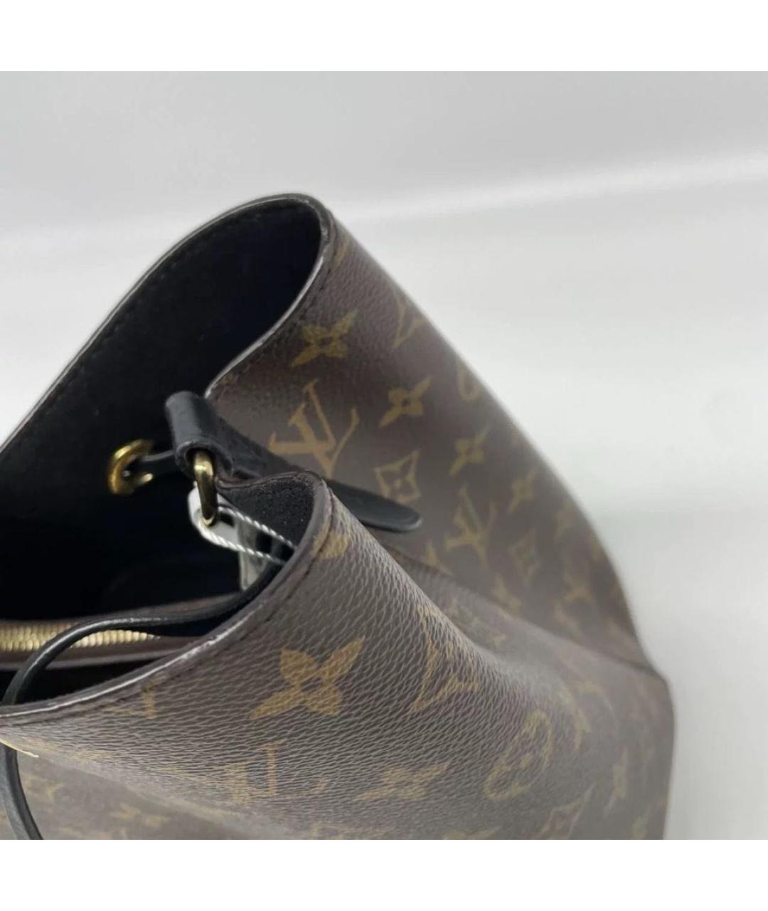 LOUIS VUITTON Коричневая сумка тоут из канвы, фото 7
