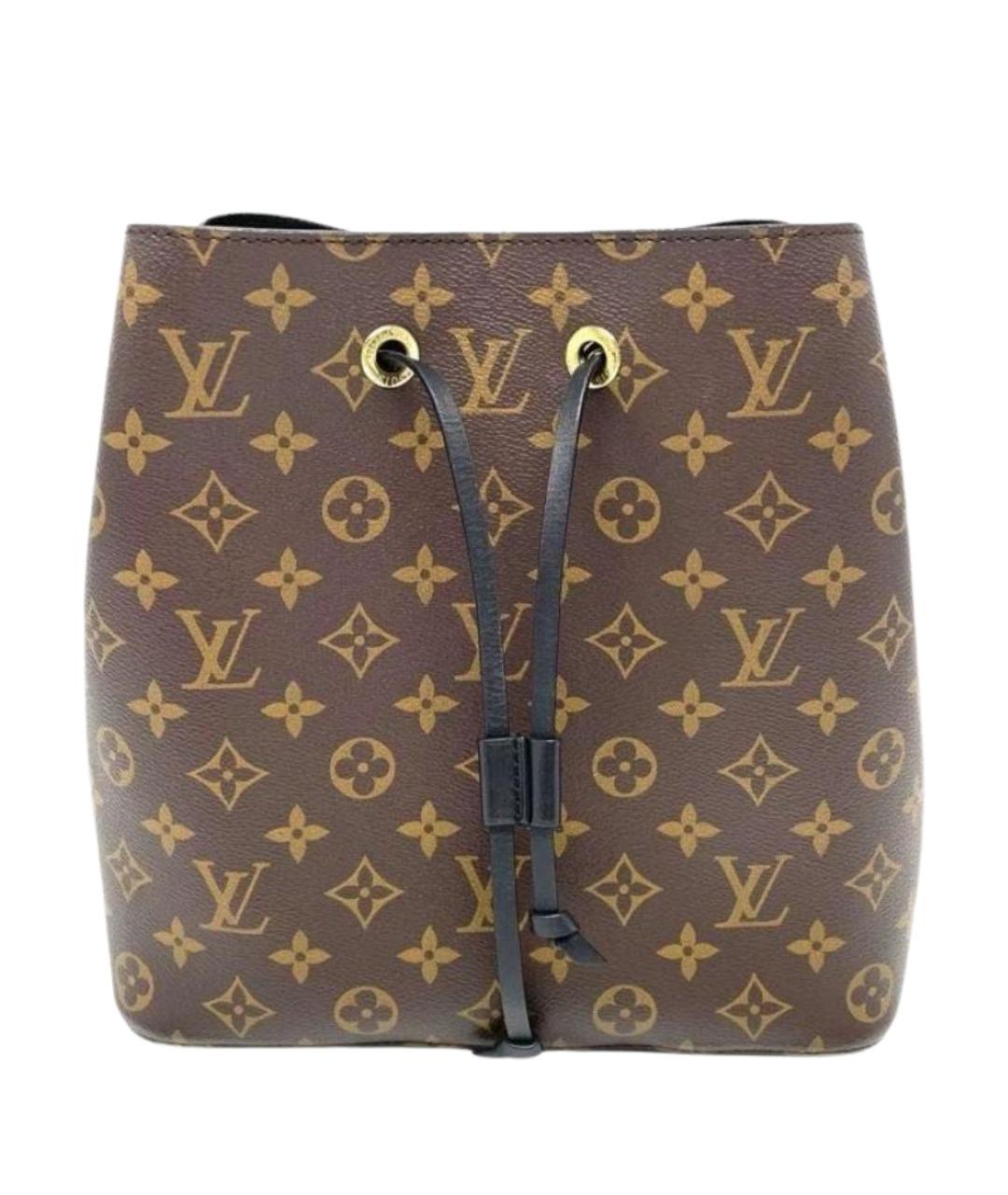 LOUIS VUITTON Коричневая сумка тоут из канвы, фото 1