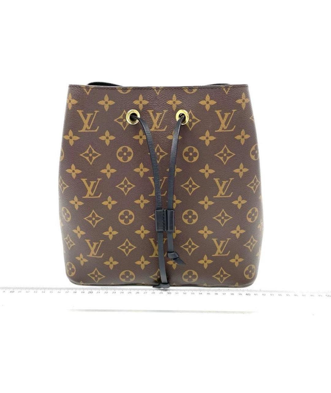 LOUIS VUITTON Коричневая сумка тоут из канвы, фото 9