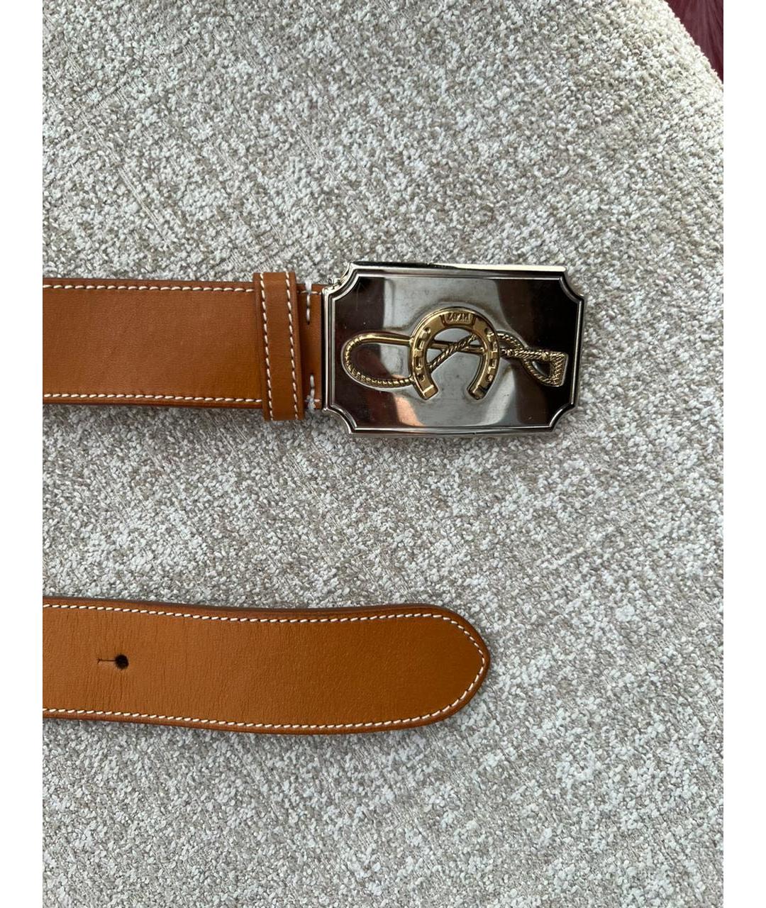 RALPH LAUREN Коричневый кожаный ремень, фото 3