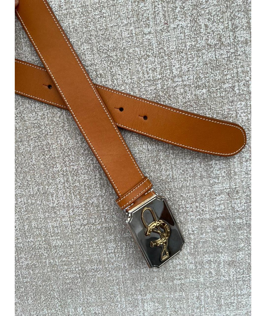 RALPH LAUREN Коричневый кожаный ремень, фото 2