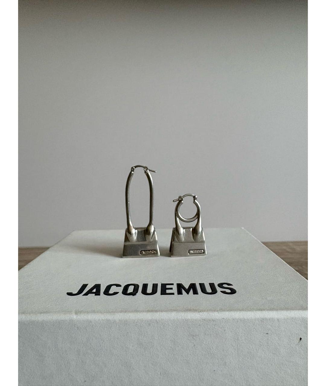 JACQUEMUS Серебряные металлические серьги, фото 6