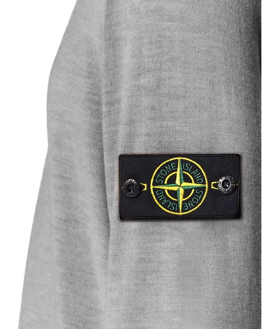 STONE ISLAND Серый шерстяной джемпер / свитер, фото 3