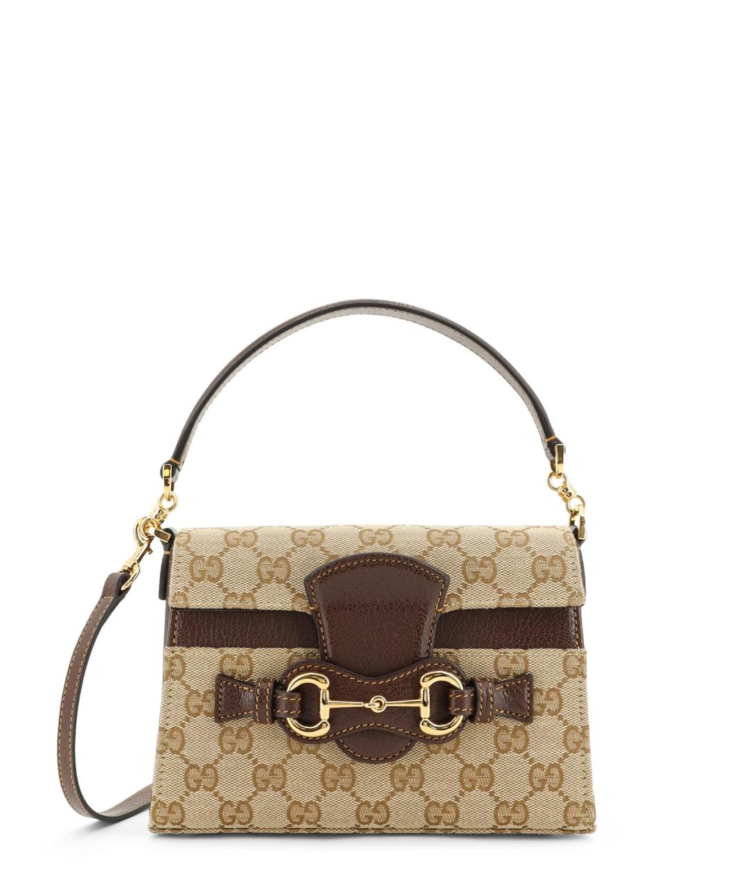 GUCCI Бежевая сумка тоут из канвы, фото 1