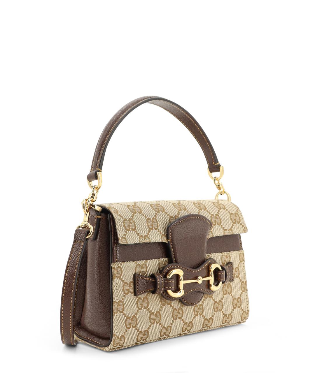 GUCCI Бежевая сумка тоут из канвы, фото 3