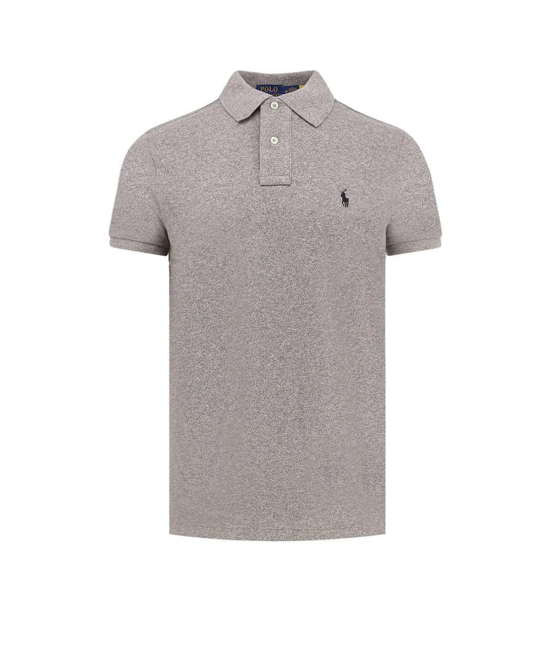 POLO RALPH LAUREN Серое хлопковое поло с коротким рукавом, фото 1