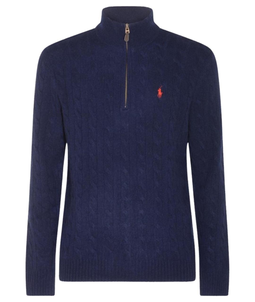 POLO RALPH LAUREN Синий шерстяной джемпер / свитер, фото 1